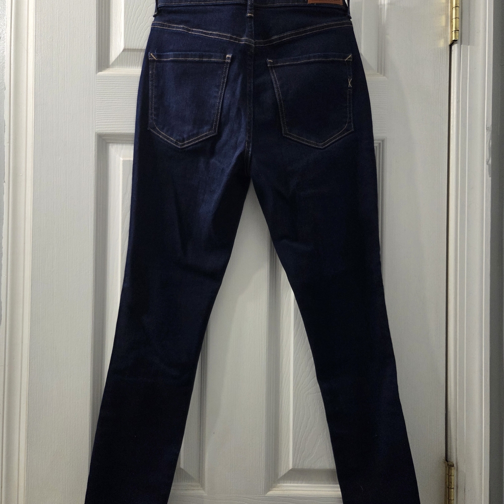 Express High Rise Dark Blue Jeans - Picture 5 of 5
